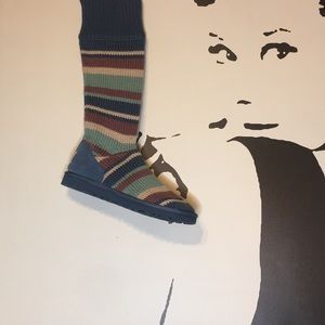 COPY - UGG striped knit sock boots
